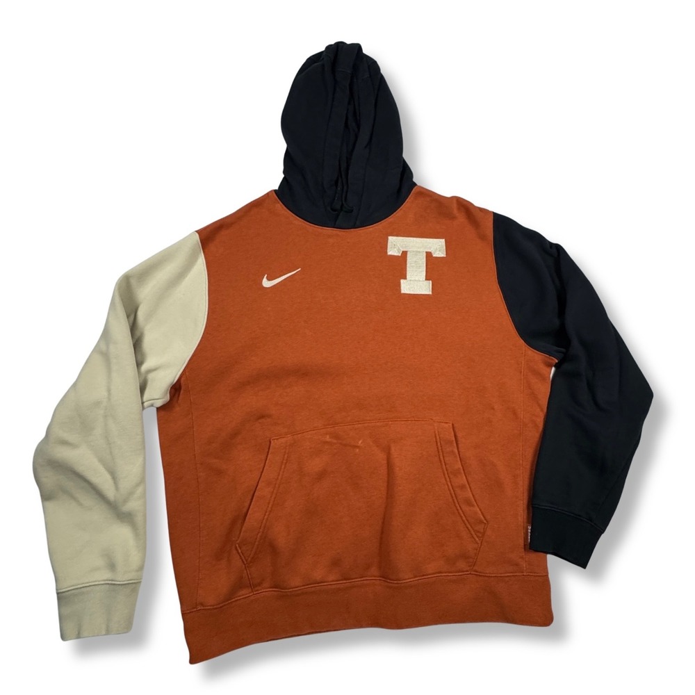 Nike Texas Longhorns Hoodie DZ5012-802 Colorblock Mens Burnt Orange Large